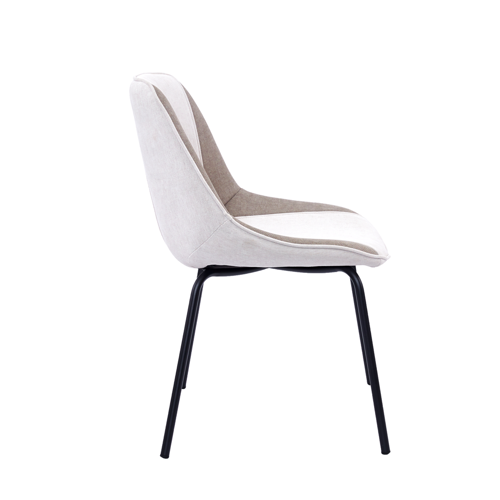 SILLA COMEDOR DEB GRIS CLARO CON CAFÉ1048(49.5x57x80x47CM)