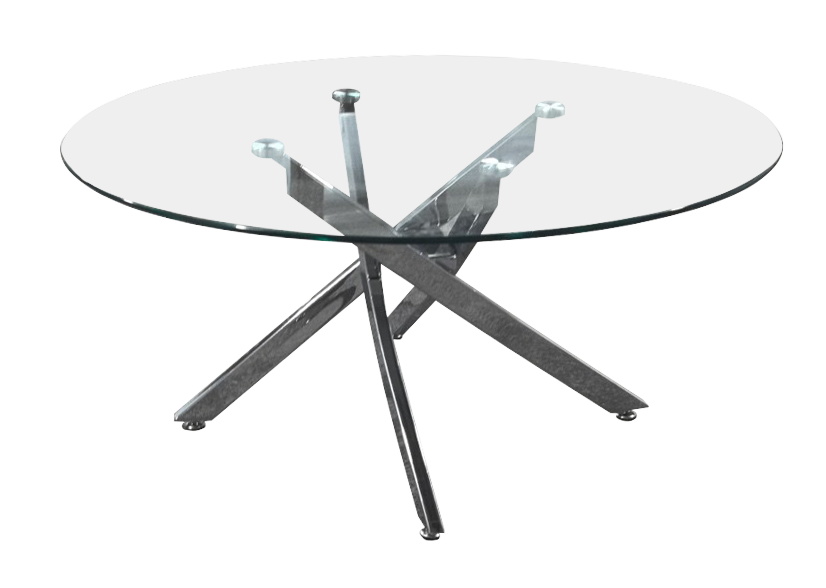 MESA COMEDOR POLAND TRANSPARENTE(DIA90x43CM)