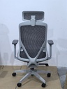 SILLA DE OFICINA EJECUTIVA HOWARD 6239A-HS (GRIS CON BLANCO)