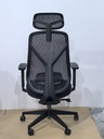 SILLA DE OFICINA EJECUTIVA NOLAN 6243A CON CABECERA (RESPALDO NEGRO, ASIENTO NEGRO)