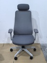 SILLA DE OFICINA EJECUTIVA CASSIAN CON CABECERA（TODA GRIS）