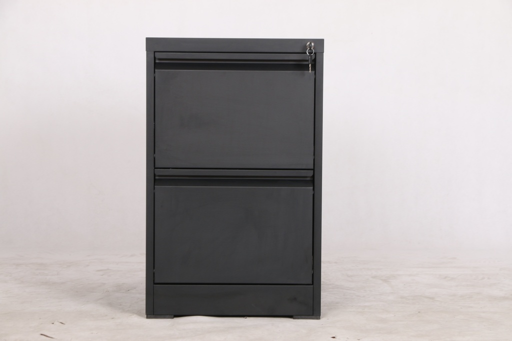 ARCHIVO METALICO DE 02-GAVETAS NEGRO (18*24.5*29)