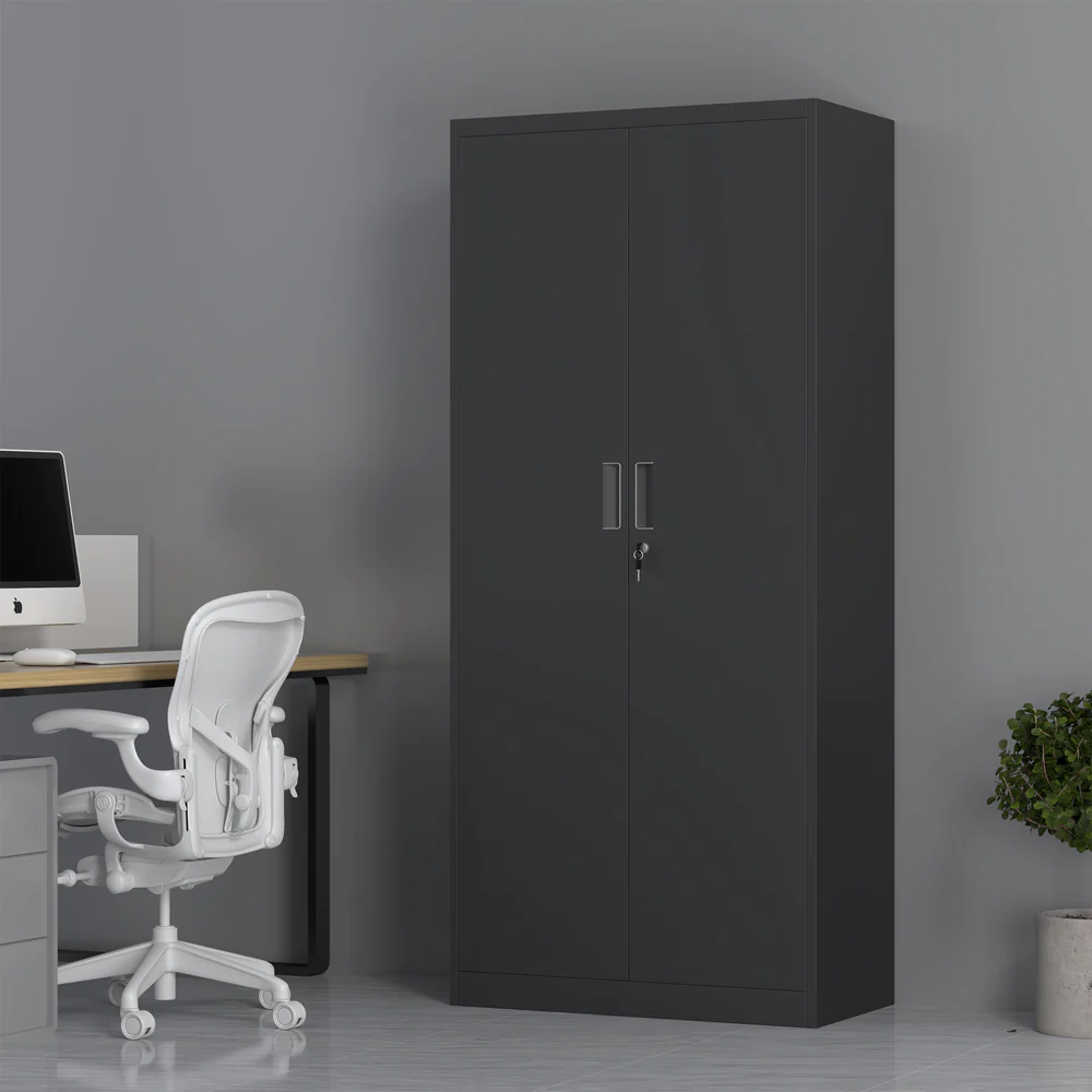 ARMARIO DE 2 PUERTAS NEGRO 36*16*80 (HF084-H)