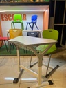 MESA MODULAR ESCOLAR BLANCA(82.5*52.6*67-76CM ALTURA ADJUSTABLE)
