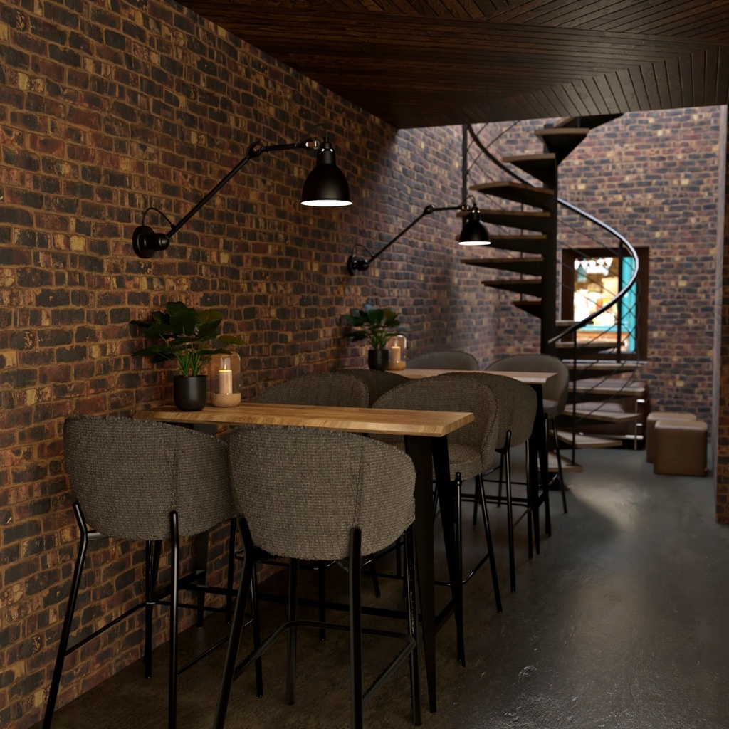 MESA TRENT BAR  TOP NATURAL Y BASE NEGRA (24X56X42ALTO)