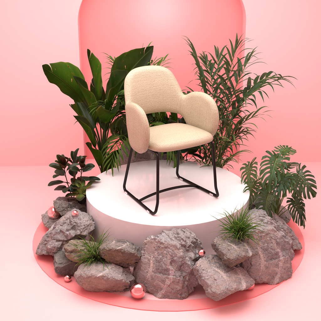 SILLA COMEDOR JOY BEIGE(59x59x89x48CM)