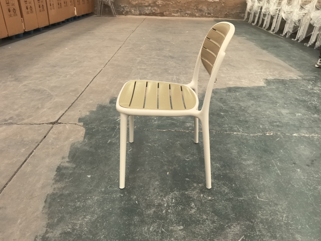 SILLA CHRIS SIN BRAZOS - VERDE BASE BLANCA