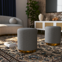 BANCO TAPIZADO GRIS, BASE DORADA.png