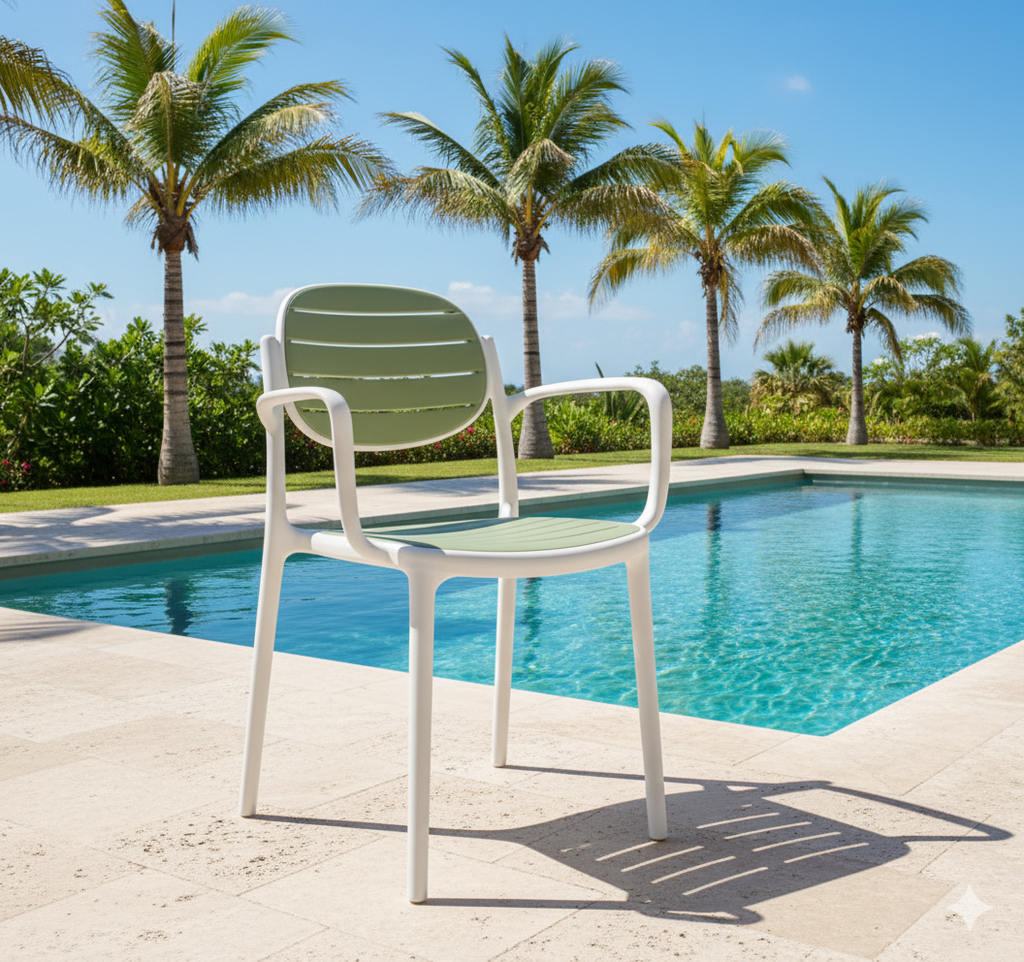 SILLA CHRIS CON BRAZOS - VERDE CON BASE BLANCA.png