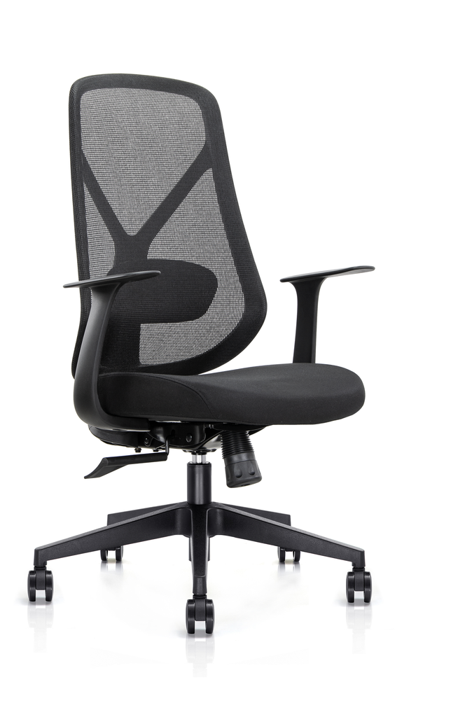 SILLA DE OFICINA EJECUTIVA NOLAN 6243B (RESPALDO NEGRO, ASIENTO NEGRO)
