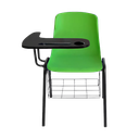 PUPITRE ESCOLAR ADULTO CON BRAZO Y PARRILLA - COLOR VERDE