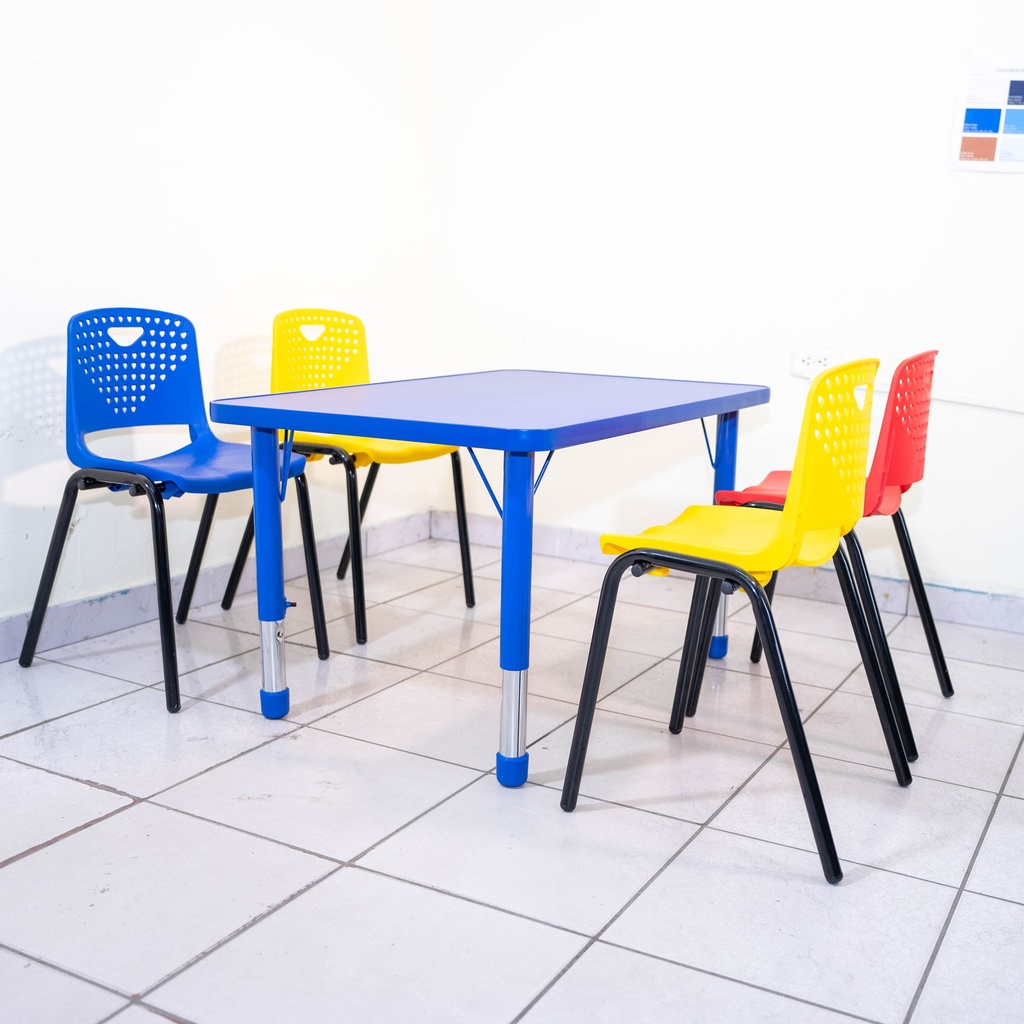 MESA KINDER PLASTICA 24X36 ALTURA AJUSTABLE MAXIMO 24" COLOR AZUL