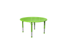 MESA KINDER PLASTICA REDONDA DE 40´´ ALTURA AJUSTABLE MAXIMO 24" COLOR VERDE