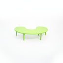 MESA KINDER PLASTICA MEDIA LUNA ALTURA AJUSTABLE MAXIMO 24"COLOR VERDE