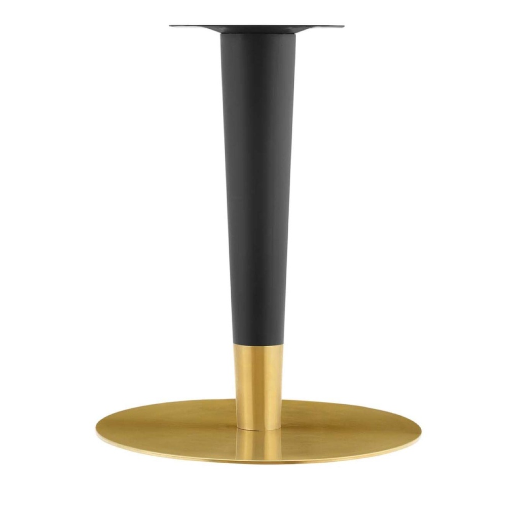 BASE PARA MESA DE 1 PATA DE ACERO INOXIDABLE DORADO(PILAR DORADO Y NEGRO 1020