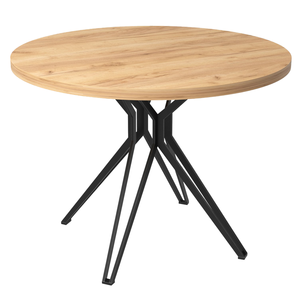 MESA HERMAN COMEDOR 1.00M  TOP MELAMINA CAFÉ