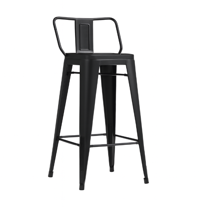 SILLA MILAN BAR #2 NEGRO(RESPALDO BAJO)