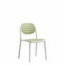 SILLA CHRIS SIN BRAZOS - VERDE BASE BLANCA