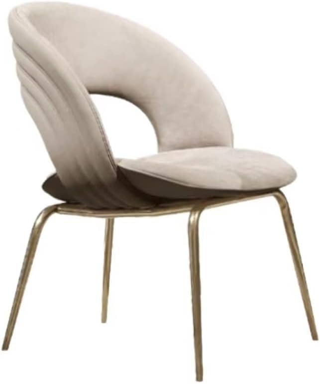 SILLA MILES BEIGE, PATAS DORADAS