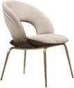 SILLA MILES BEIGE, PATAS DORADAS