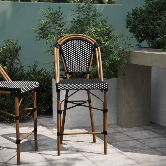 SILLA RT70 BAR, NEGRO CON BLANCO