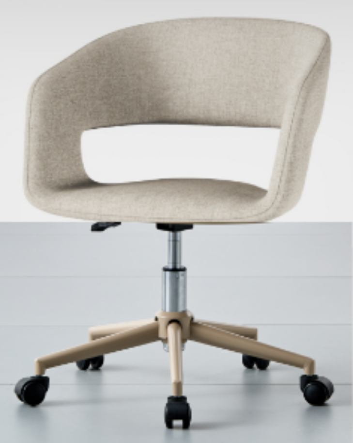 SILLA DE OFICINA HOLLY BEIGE(52x58x73/81x41/52CM)