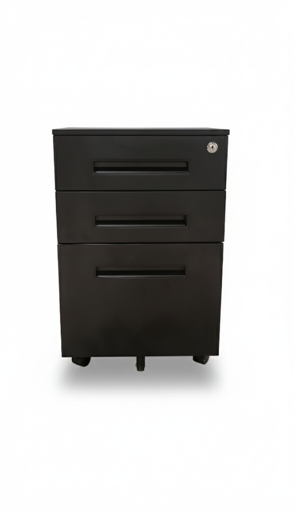 GAVETERO DE TRES CAJONES METALICO MIKEL NEGRO(60*39*50CM)