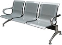BANCA DE ESPERA SENCILLA 3 PERSONAS GRIS