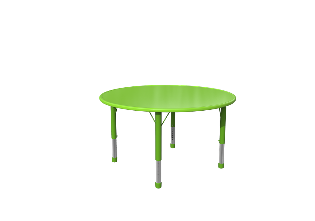 MESA KINDER PLASTICA REDONDA DE 40´´ ALTURA AJUSTABLE MAXIMO 30" COLOR VERDE
