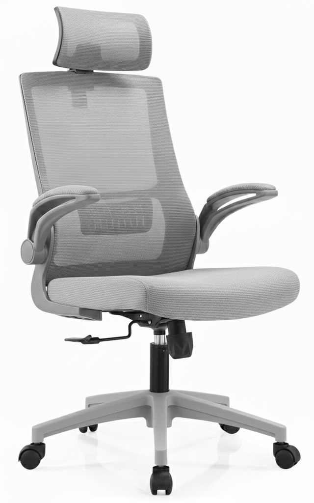 SILLA DE OFICINA 819A-G CON CABECERA GRIS(60×50×59CM)