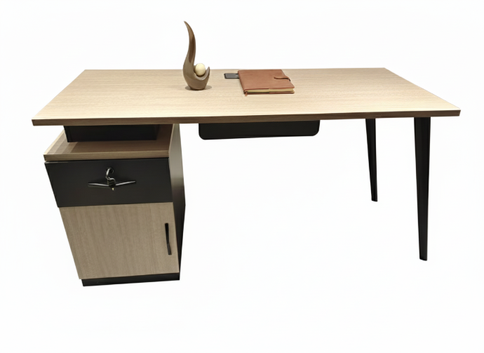 ESCRITORIO NORRIS COLOR ROBLE CLARO Y GRIS(140*60*75CM)