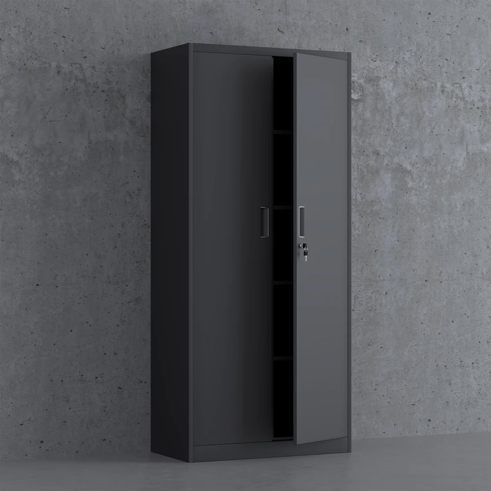 ARMARIO DE 2 PUERTAS NEGRO 36*16*80 (HF084-H)
