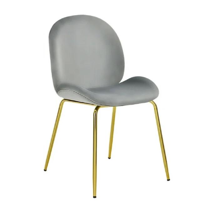 SILLA NARA GRIS PATAS DORADAS COMEDOR (DC-810-2)