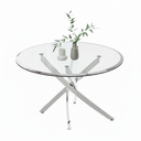 MESA ATENAS DE 1.10M TOP VIDRIO COMEDOR (DT-17)