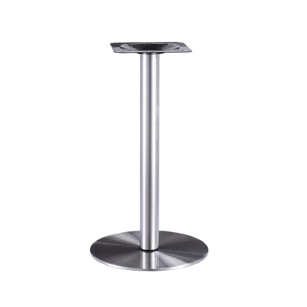 BASE PARA MESA DE 1 PATA DE ACERO INOXIDABLE 1006 (BASE REDONDA DE 18)"