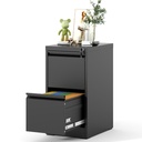 ARCHIVO METALICO V02 DE 02-GAVETAS NEGRO (18*24.5*29)