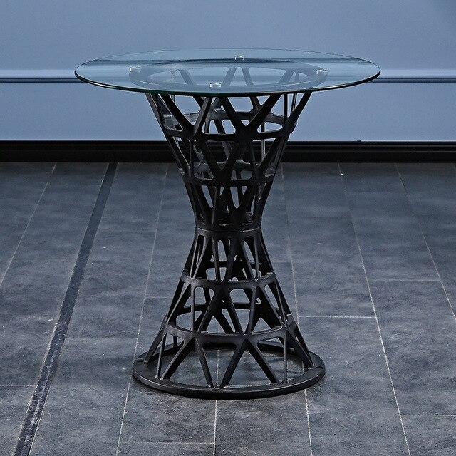 MESA MATRIX 26`` BASE NEGRA TOP DE VIDRIO