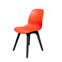 SILLA HOPE #4 ROJA CON PATAS NEGRAS