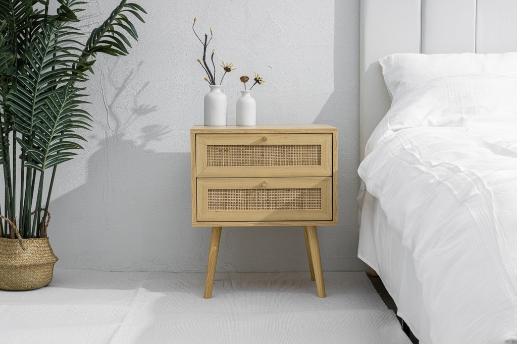 MESA DE NOCHE MIKAELA (YC1KY21008-3) COLOR MADERA 19x16x22.5a pulg