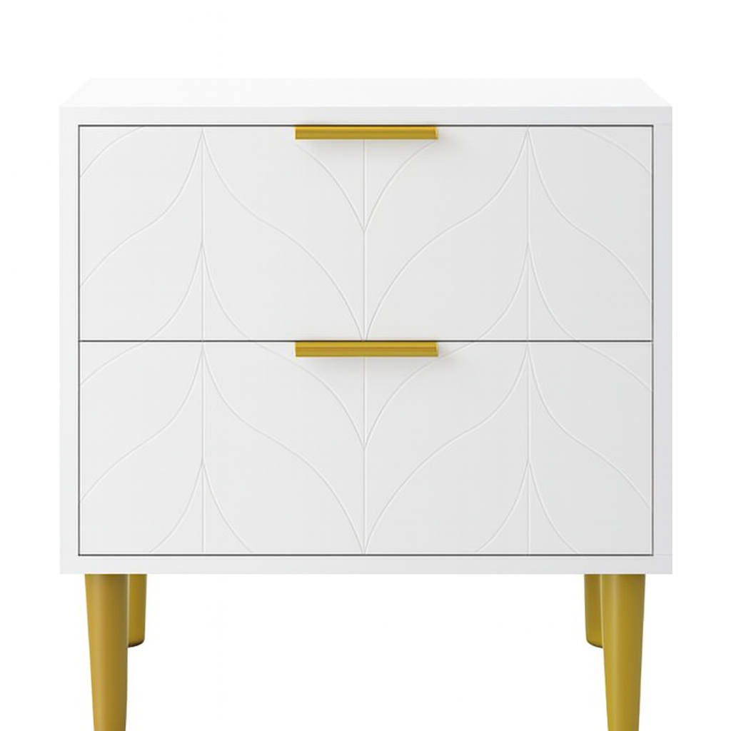 MESA DE NOCHE MONIQUE (YCJE22036-1) BLANCA 20x16x21a pulg