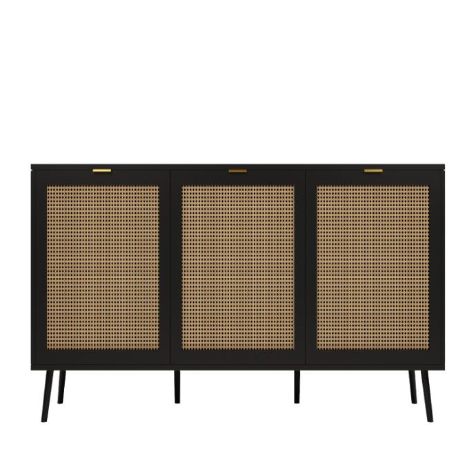 BUFETERA EVANS (YCJY21379-2) NEGRA 60x16x28.5a pulg