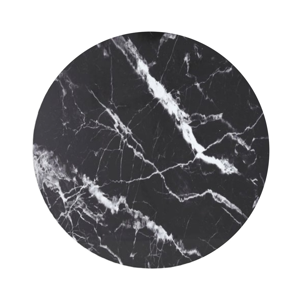 PLATAFORMA DE PIEDRA REDONDA DE 28" NEGRO