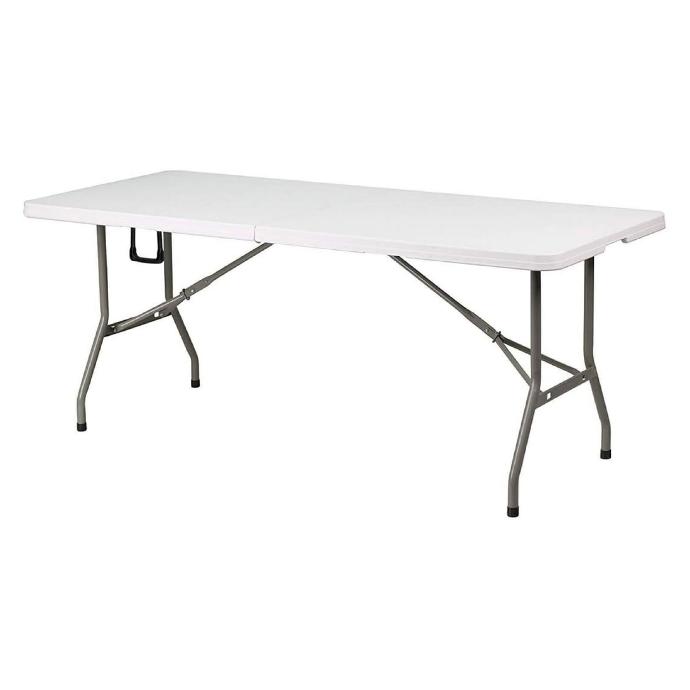 MESA PLEGABLE RECTANGULAR 6 PIES BLANCA