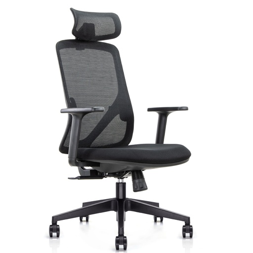 [623901] SILLA DE OFICINA EJECUTIVA HOWARD 6239A (TODA NEGRA)