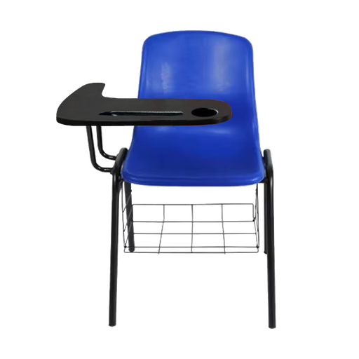 [091292] PUPITRE ESCOLAR ADULTO CON BRAZO Y PARRILLA - COLOR AZUL