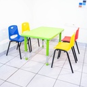 MESA KINDER PLASTICA 24X36  ALTURA AJUSTABLE MAXIMO 24”COLOR VERDE