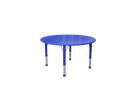 MESA KINDER PLASTICA REDONDA DE 40´´ ALTURA AJUSTABLE MAXIMO 24" COLOR AZUL