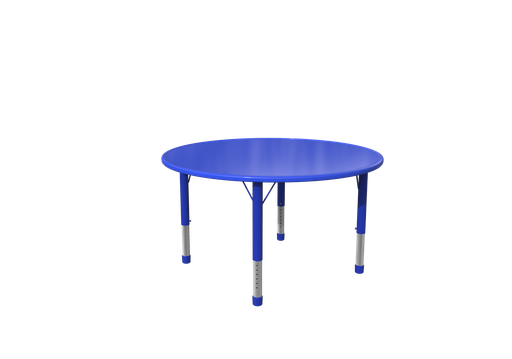 [902015] MESA KINDER PLASTICA REDONDA DE 40´´ ALTURA AJUSTABLE MAXIMO 24" COLOR AZUL
