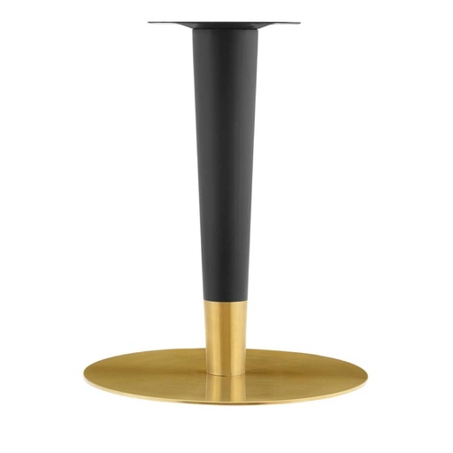 [102045] BASE PARA MESA DE 1 PATA DE ACERO INOXIDABLE DORADO(PILAR DORADO Y NEGRO 1020