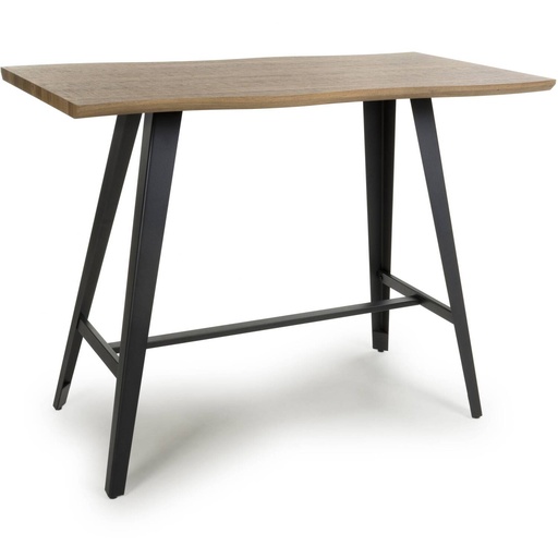 [BT2413] MESA TRENT BAR  TOP NATURAL Y BASE NEGRA (24X56X42ALTO)